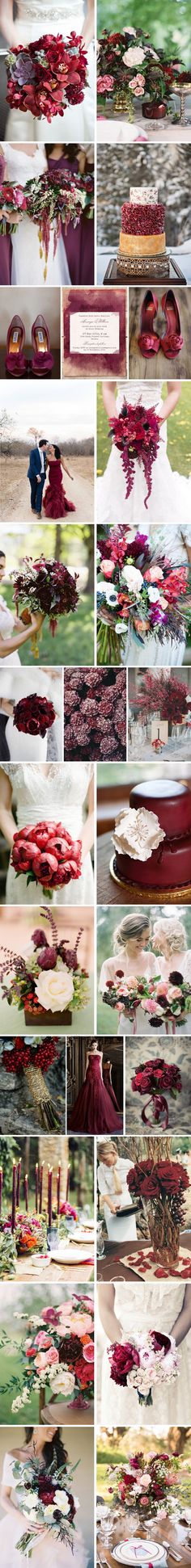 Weinrote Hochzeit